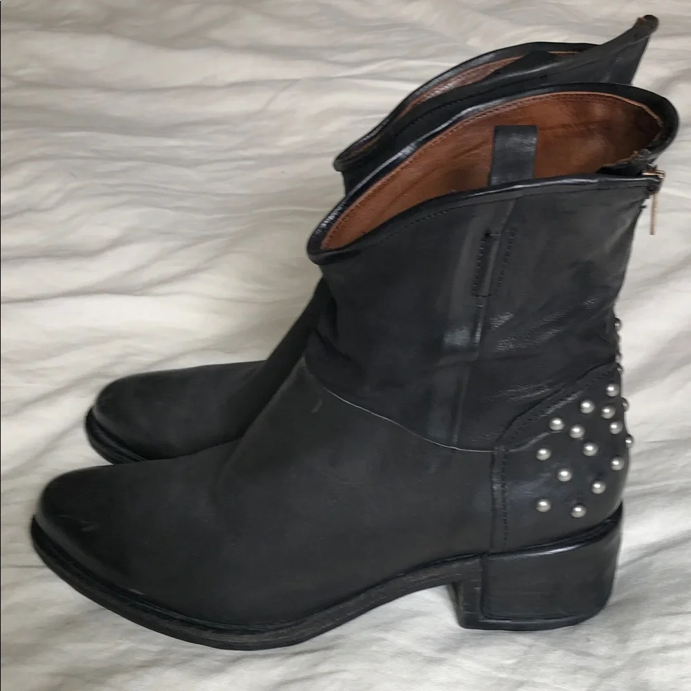 AS98 NWT Studded Leather Ankle Boots Size 11 EU42 - Picture 2 of 13